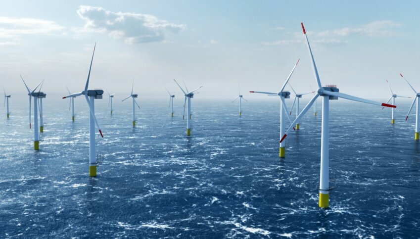 Wind power in ocean