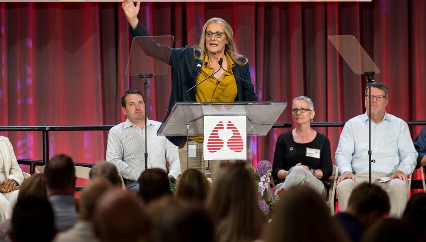 United Therapeutics staff speaking on stage