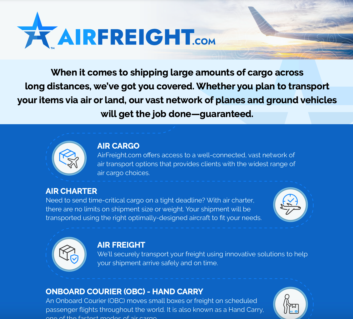 AirFreight.com Services One Sheet